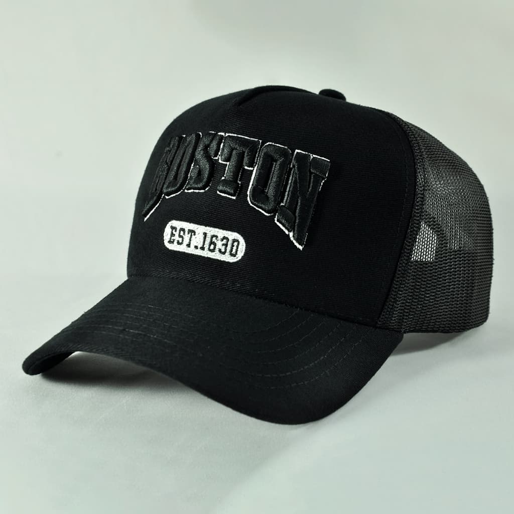 Boné Trucker Retro Boston Com Aba Curva Casual Masculino Feminino