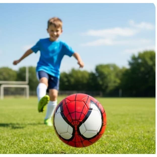 Bola de Futebol Infantil Homem-Aranha Resistente Leve Ideal para Crianças Brincar Treinar