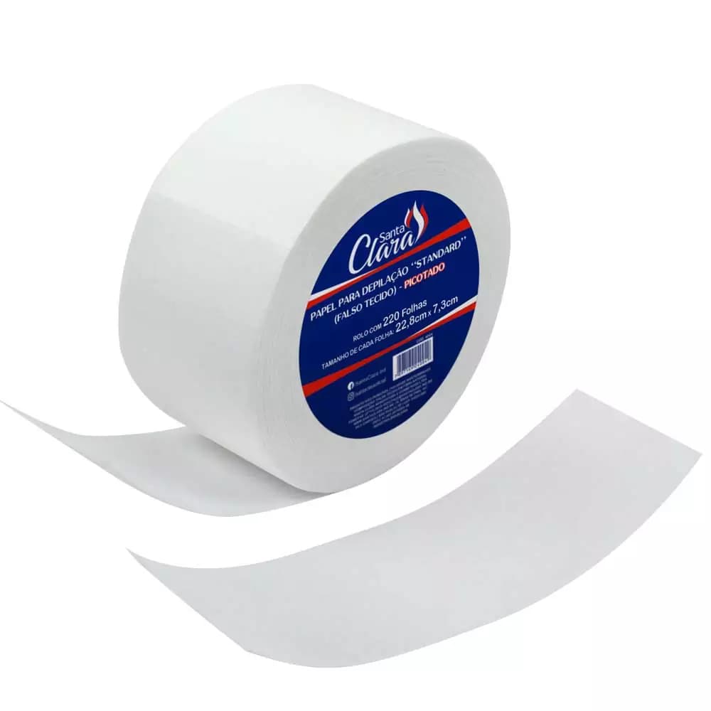 PAPEL PARA DEPILAÇÃO FALSO TECIDO | STANDARD| EM ROLO PICOTADO / SANTA CLARA!