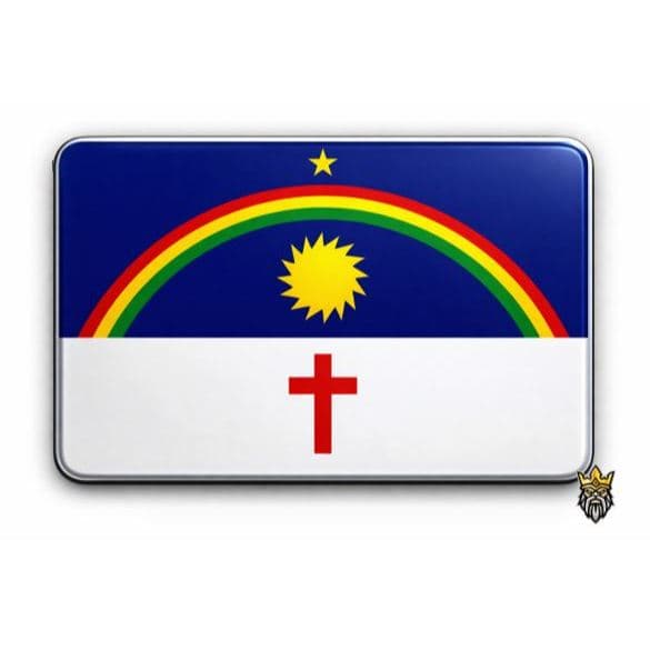 Emblema Bandeira Adesiva Resinada Pernambuco 4,0 X 6,0