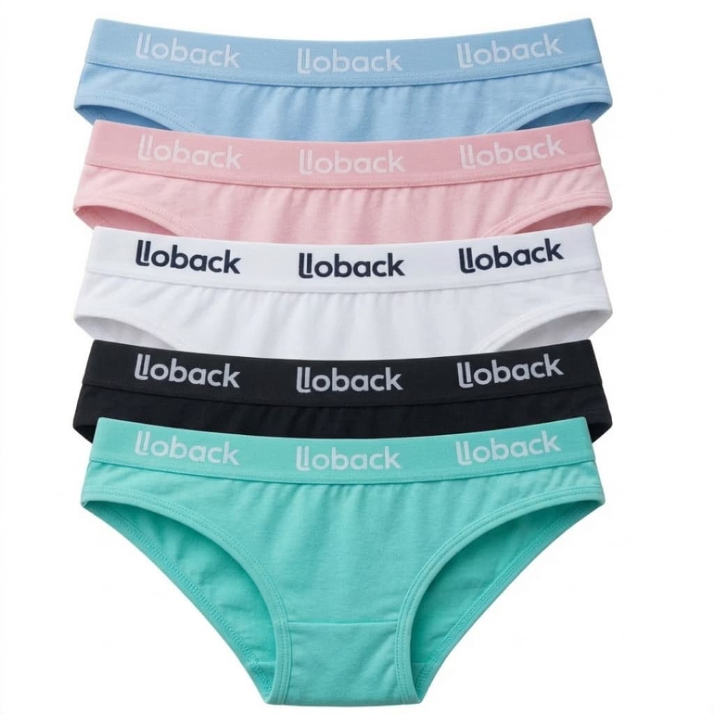 kit 5 e 3 Calcinha de Cós Alto Cotton 100% Algodão Tanga Conforto P M G GG Elástico Reforçado Respirável LOBACK Mulher