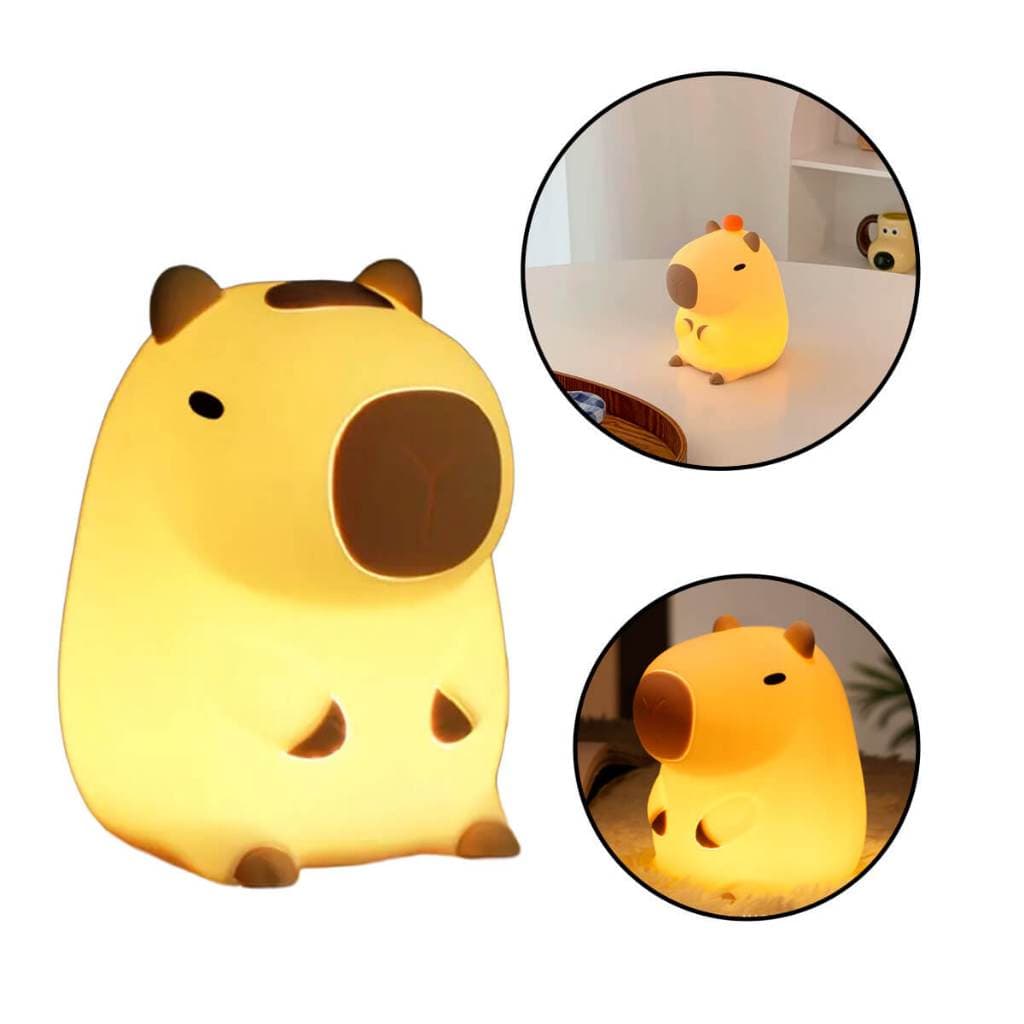 Luminária de Silicone Capivara LED Recarregável