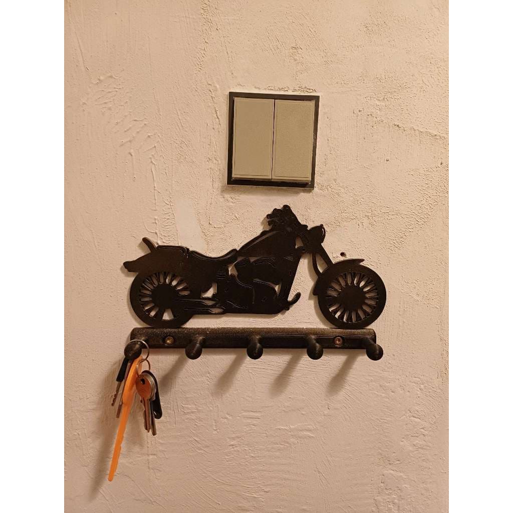 Suporte para Chaves de Parede Estilo Harley | Porta-Chaves Decorativo