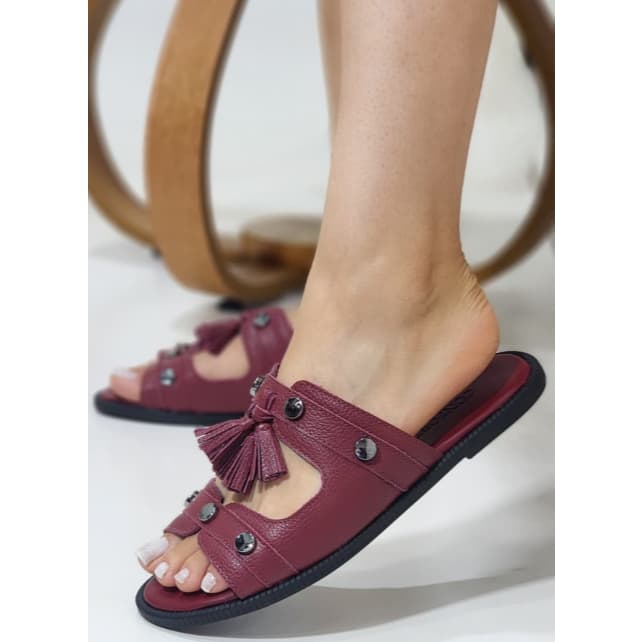 🌈😎 LANÇAMENTO ✨🚀 RASTEIRA EM COURO LEGÍTIMO ESTILO BOHO COM FRANJINHAS COM PALMILHA ULTRACONFORTE E SOLADO EMBORRACHADO