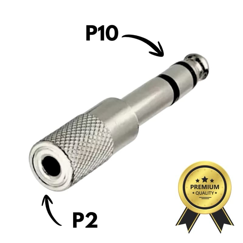 Adaptador J2 Estéreo para P10 Estéreo Profissional Niquelado