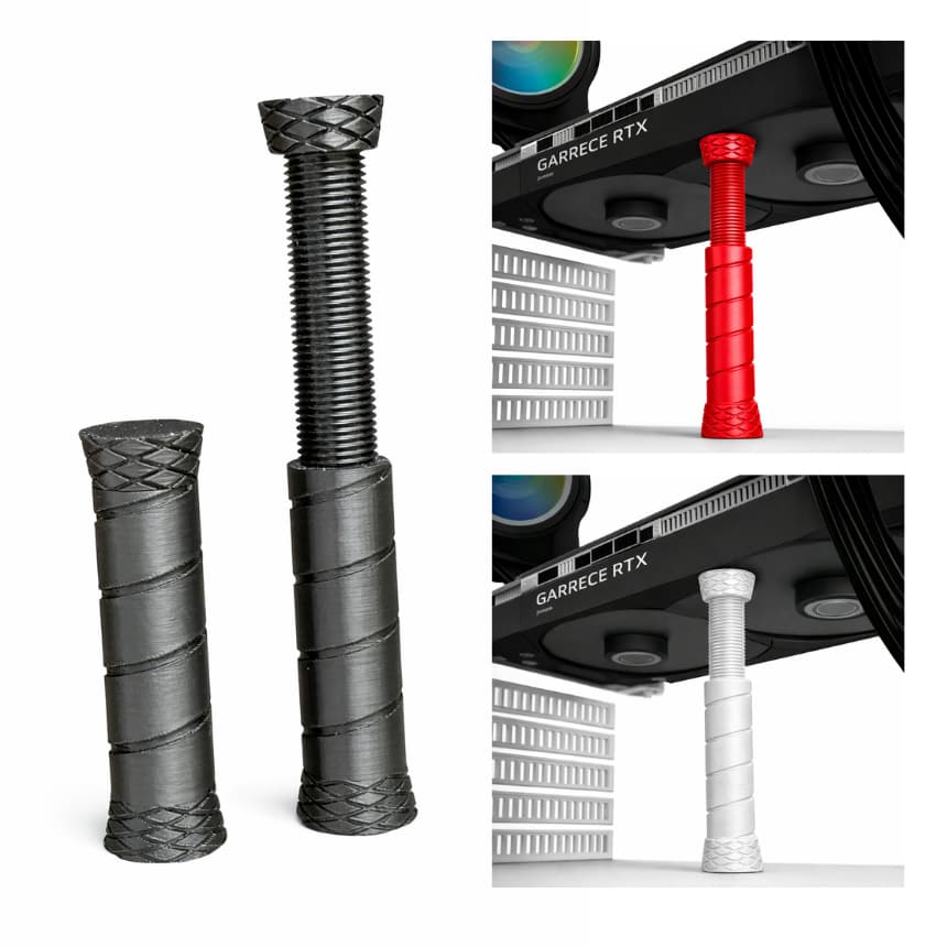 Suporte Vertical De Placa De Video 7cm-12cm Preto Vermelho e Branco