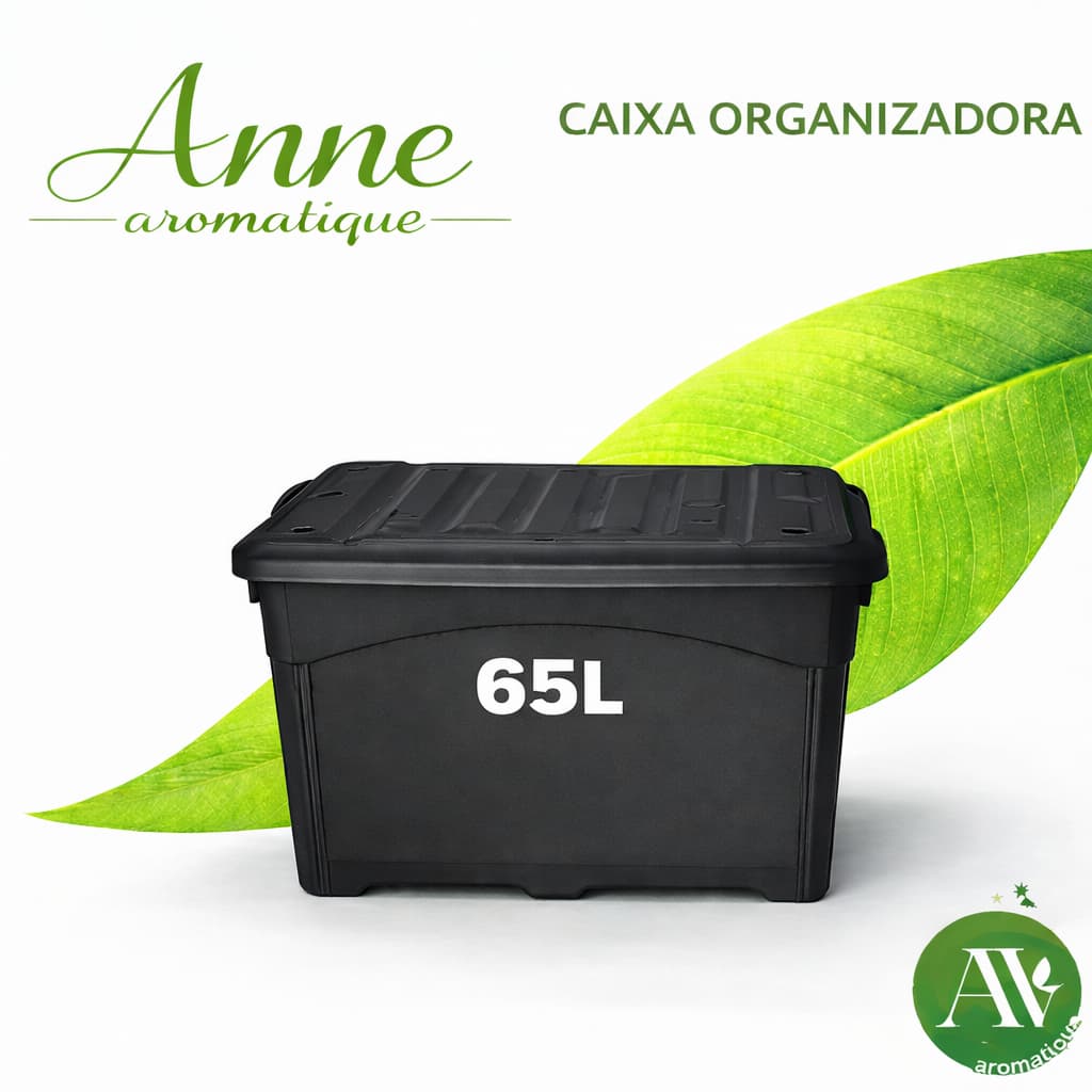 Caixa Organizador Roupas Ferramentas Brinquedos Pet Com Alça Travas Rodinha 65 Litros Organização