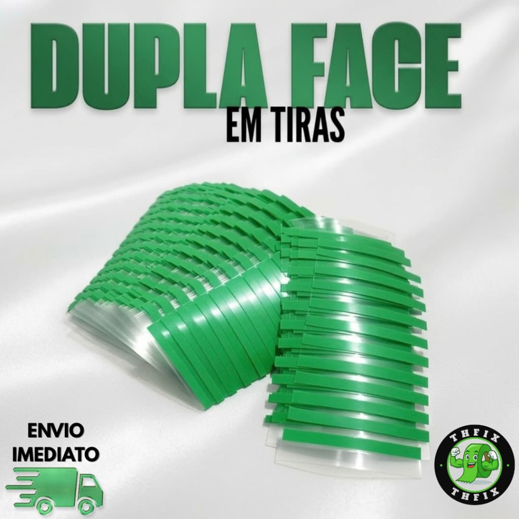 Fita Dupla Face Fracionada Extra Forte 60mm x 0,5mm com Fixação Poderosa PVC LED QUADROS