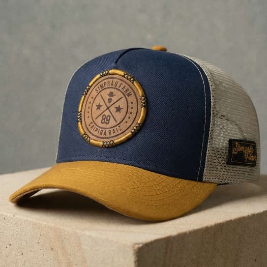 Boné Trucker Masculino Caipira Raiz Aba Curvada Simprão Farm Coutnry Ajustavel Premium