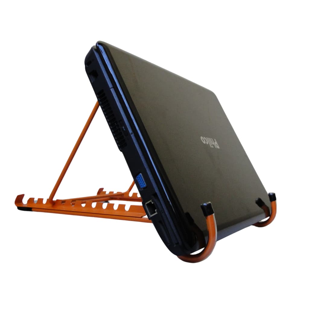 SUPORTE PARA NOTEBOOK - REGULÁVEL 11 ALTURAS - AÇO - CORES ALEATÓRIAS