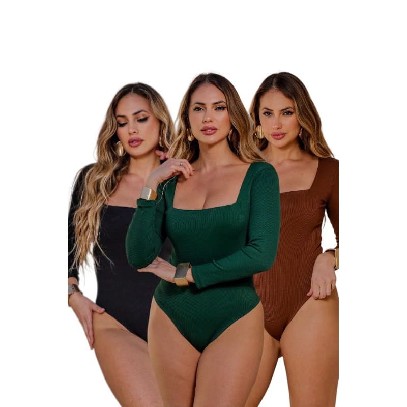 Body Decote Quadrado Ribaninha Felpada AppleSmell