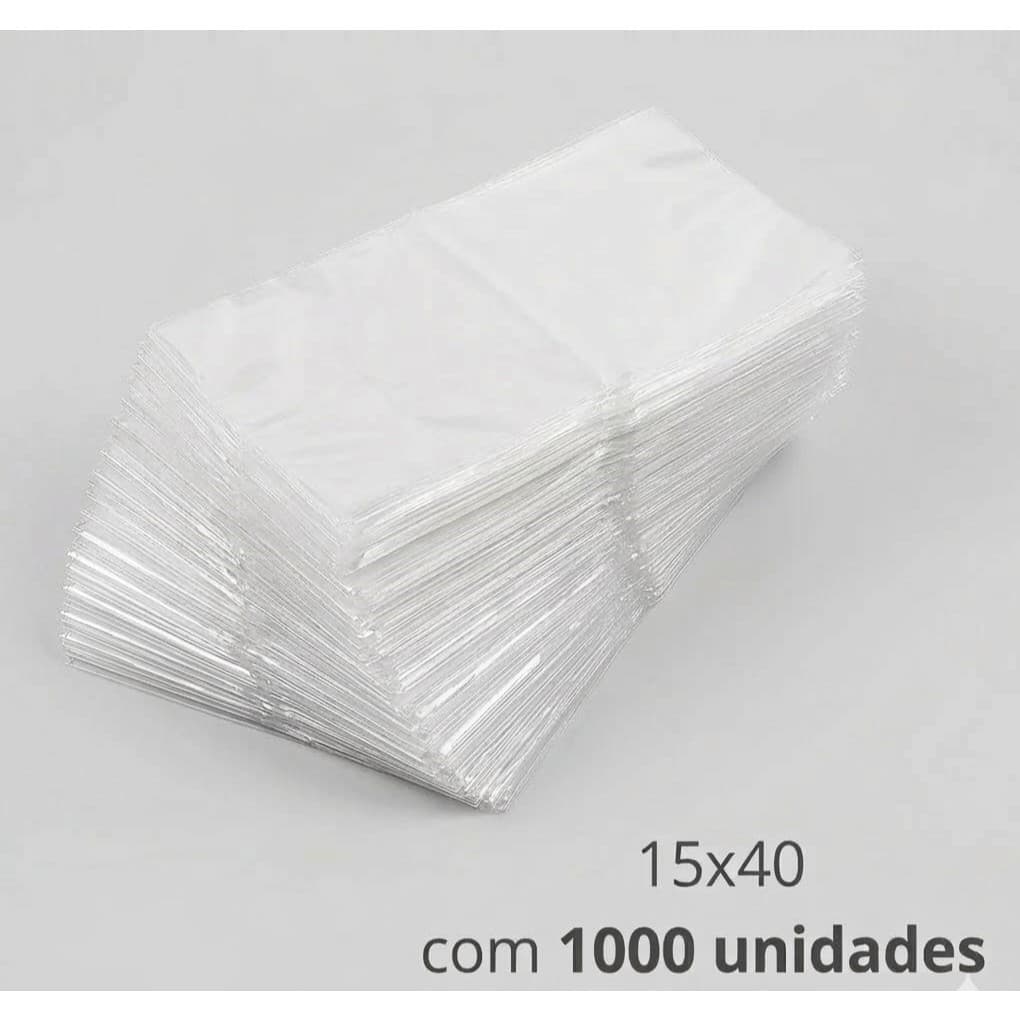Saco Plástico Embalagem Para Algodão Doce 15cm X 40cm C/1000un