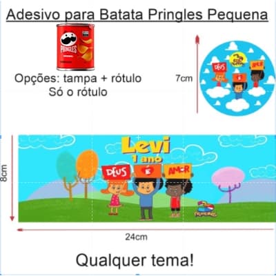 Adesivos para batata Pringles - Todos os temas