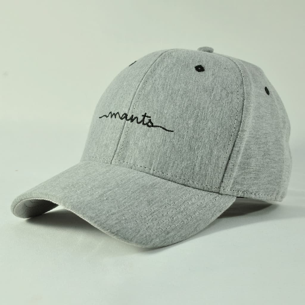 Boné Mants Minimalista Estiloso Cor Cinza Malha Leve Tecido Confortável Dia a Dia Unissex
