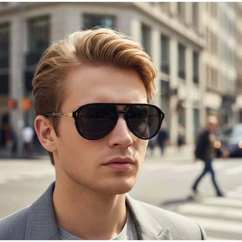 Óculos aviador masculino preto sol