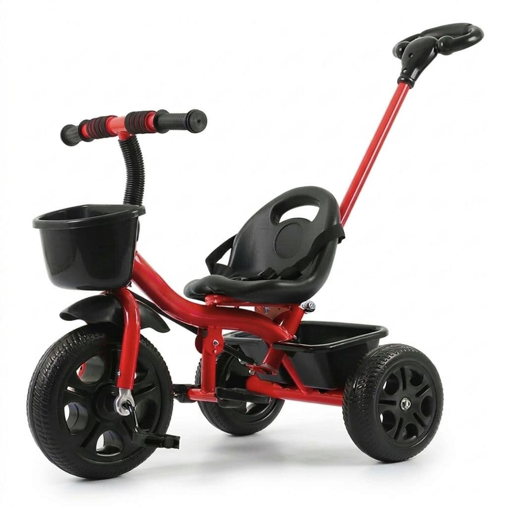 Triciclo Infantil 2 em 1 Vermelho C/ Empurrador 30kg