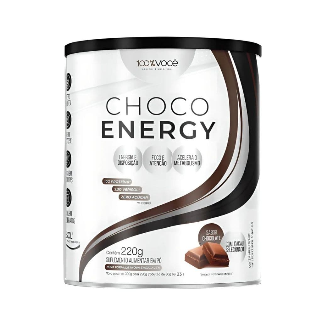 Choco Energy Superfood Sabor Chocolate 220g 100% Você