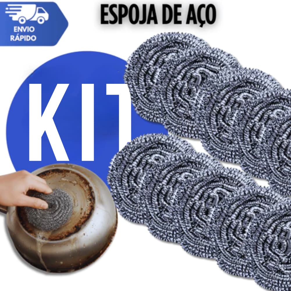 Esponja De Aço Inox Premium Lava Louça Não Enferruja Limpeza Pesada Bucha Palha de Aço Panela Grelha Cozinha Pia