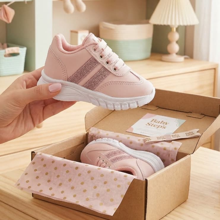 Tênis Infantil Feminino Conforto Máximo Solado Flexível Moda Rosa 20 ao 33 051