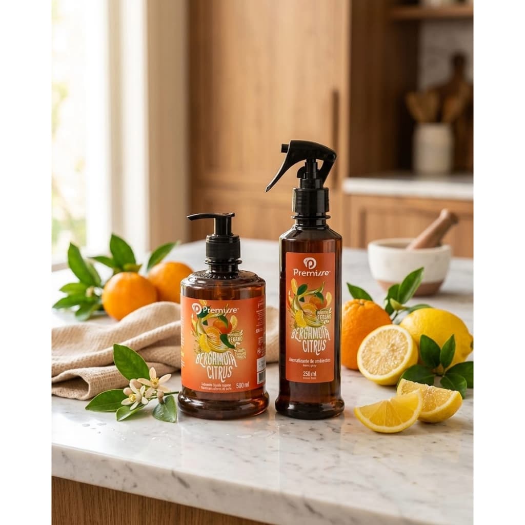 kit Sabonete + Odorizador Aromatizador de Ambientes Bergamota Citrus Vegano