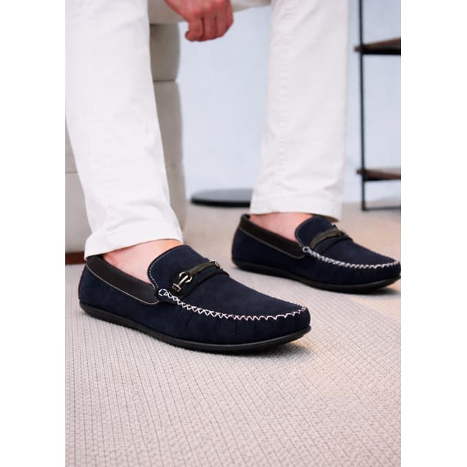 Mocassim Casual Masculino Camurça Âncora Conforto Envio Rápido