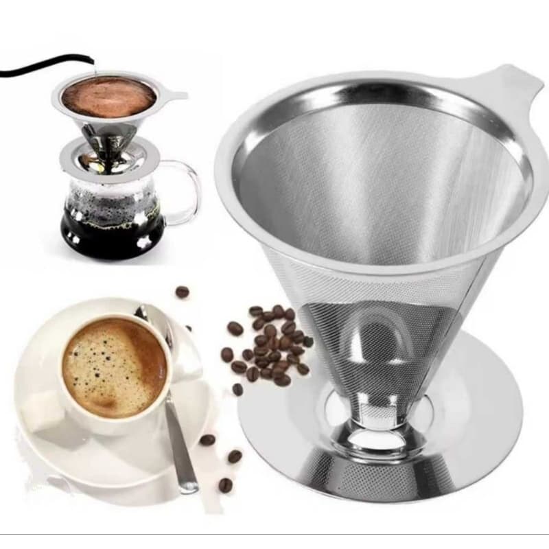 Coador Filtro de Café Inox Reutilizável Premium – Malha Fina | Sem Papel Mais sabor,economia e sustentabilidade no café