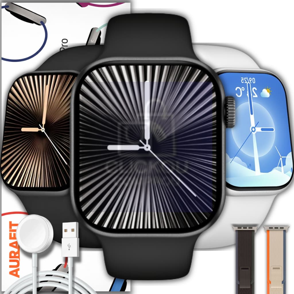 Relógio Smartwatch A10 Pro Série 10 Amoled A Prova D'água 2 Pulseiras 1GB Espotivo