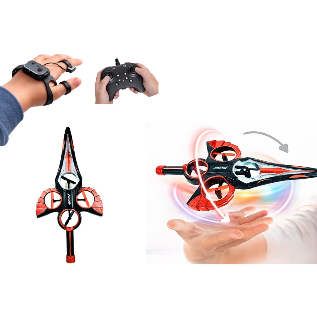 Espada Drone Brinquedo Infantil Voador 360° Luz LED Sensor Mão Acrobático Controle Remoto