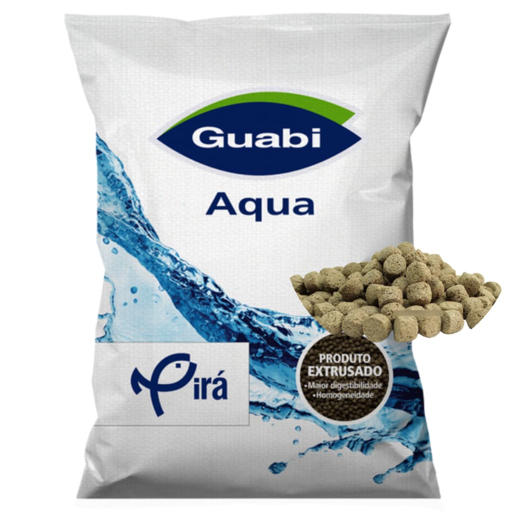 Ração Para Peixes Guabi P-32 em 6 a 8mm a Granel Alevinos Massa P/ Pesca
