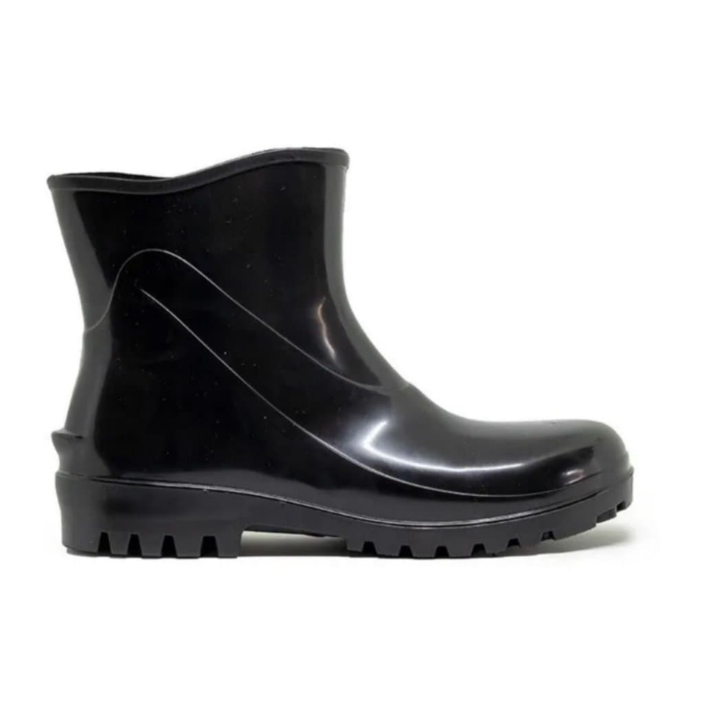 Bota PVC Cano Curto Preta CA 37456 Galocha adulto Impermeável e Resistente