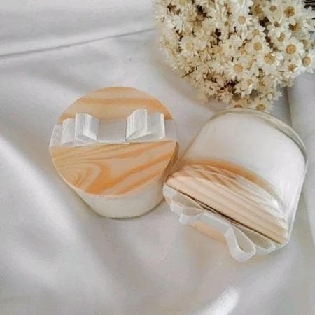 Laço de 6cm + Fita para Vela Aromática Lembrancinha Laços Prontos Vela Aromática Batizado Casamento