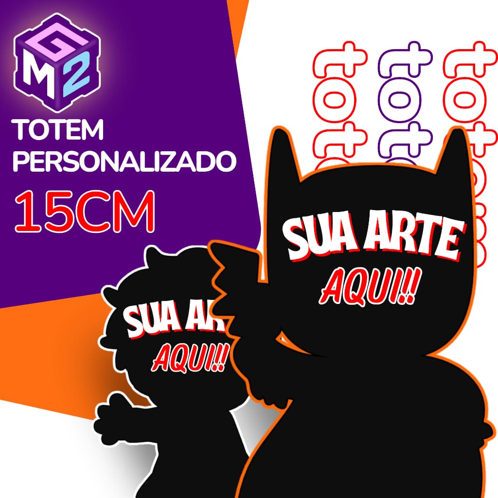 Totem Personalizado MDF 15cm – Display Decorativo 4mm com Recorte de Personagem ou Foto