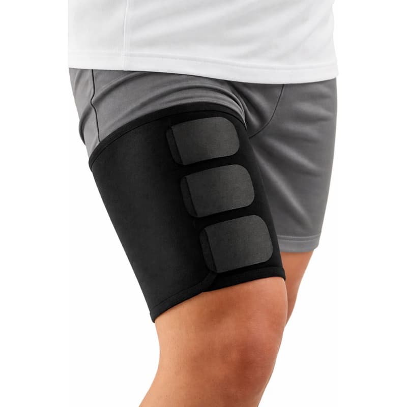 Protetor de Coxa Ortopédico Ajustável | Suporte Muscular Compressão Academia Corrida Anti Lesão