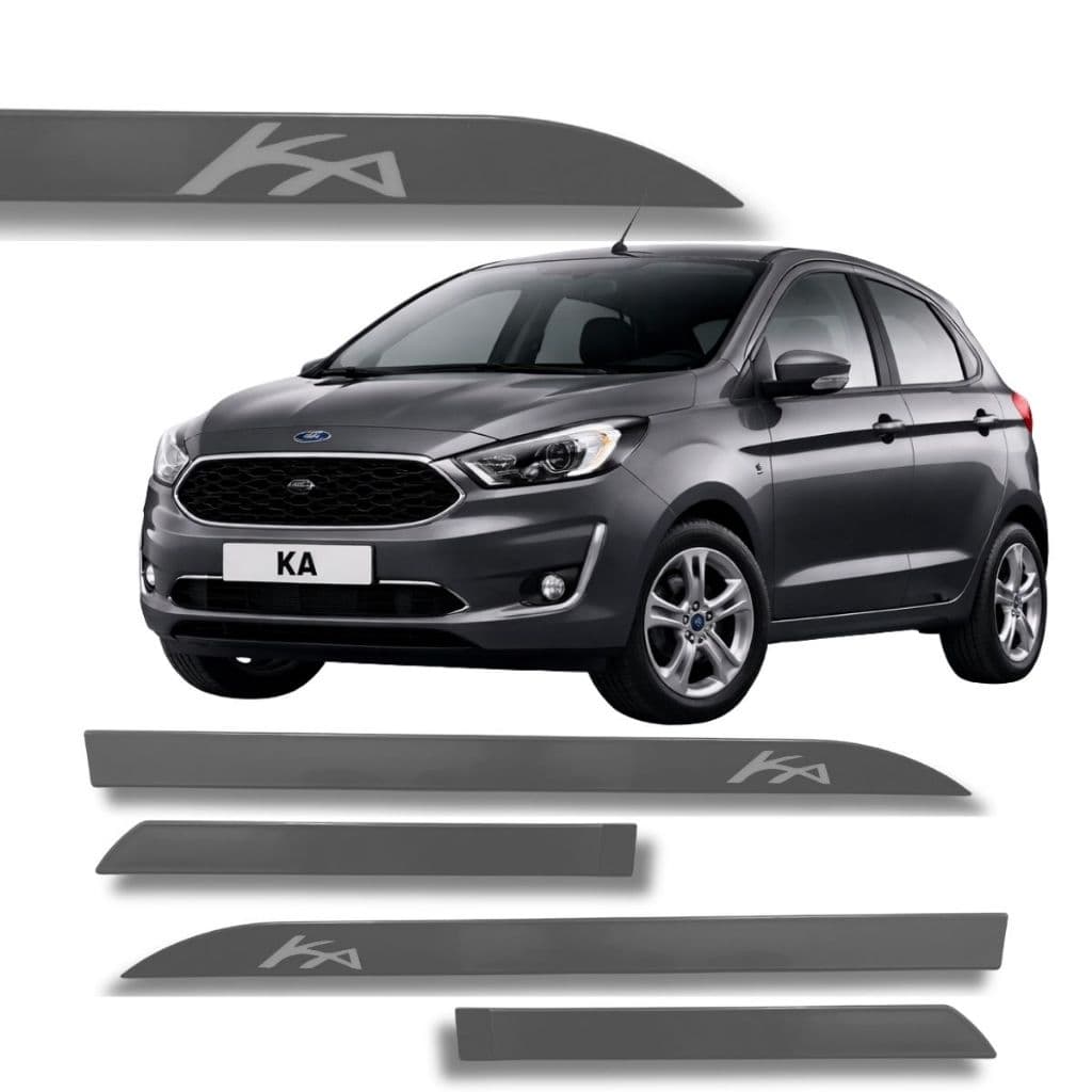Jogo Friso Lateral Novo Ford KA 2014 até 2020 Cinza Moscou