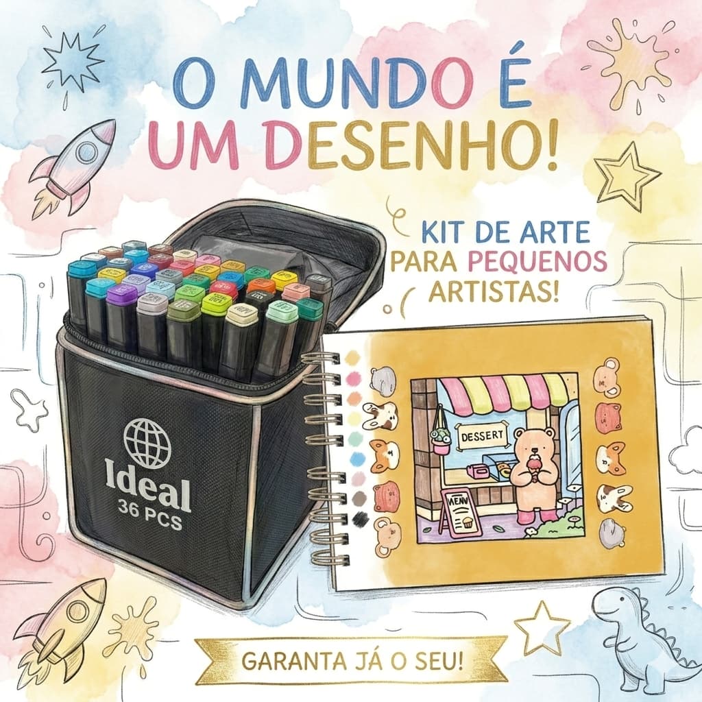 Kit livro de desenho e canetinhas 24/36/48 canetinhas pintar livro de colorir crianças infantil