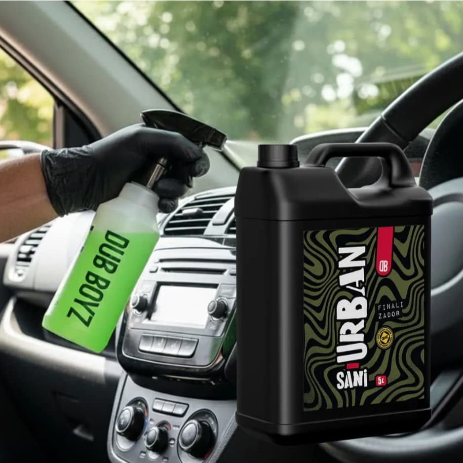 Finalizador Sanitizante Sani Urban 5L Dub Boyz Higieniza Perfuma Limpeza Interna Automotiva Alto Rendimento