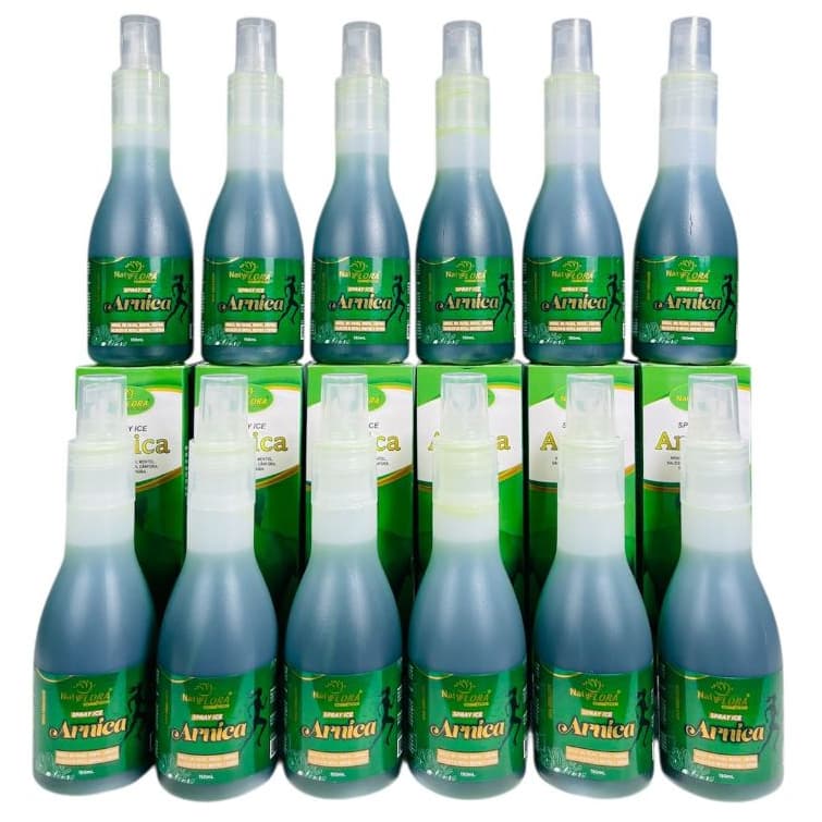 Spray Ice Arnica 150mL Alívio de Tensões e Desconforto Musculares 12 Unid. NatyFlora