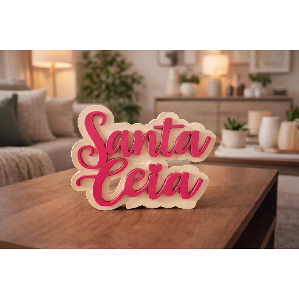 Letreiro 3D Frase Santa Ceia Em PLA - Decorativo