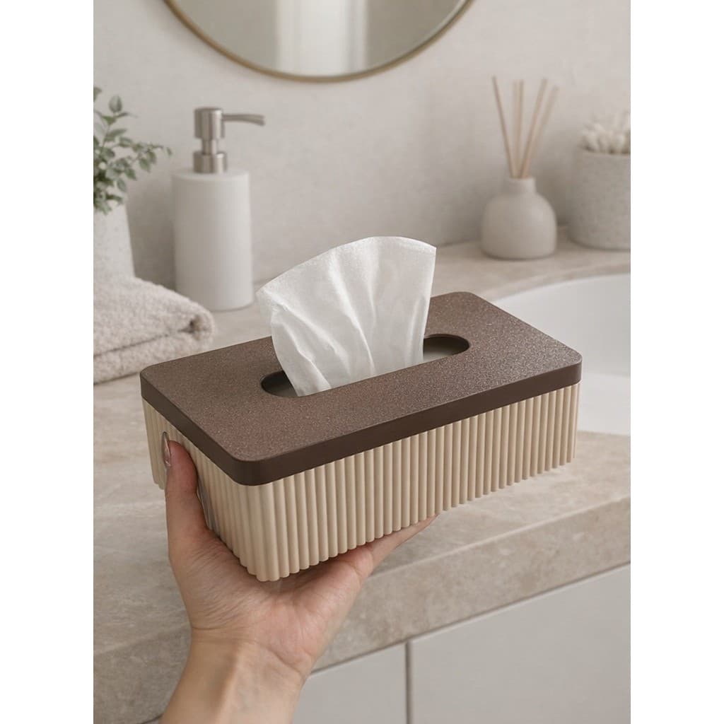 Caixa Porta Lenço Moderna Luxo TISSIVA | Suporte Minimalista para Lenços | Decor Banheiro e Sala