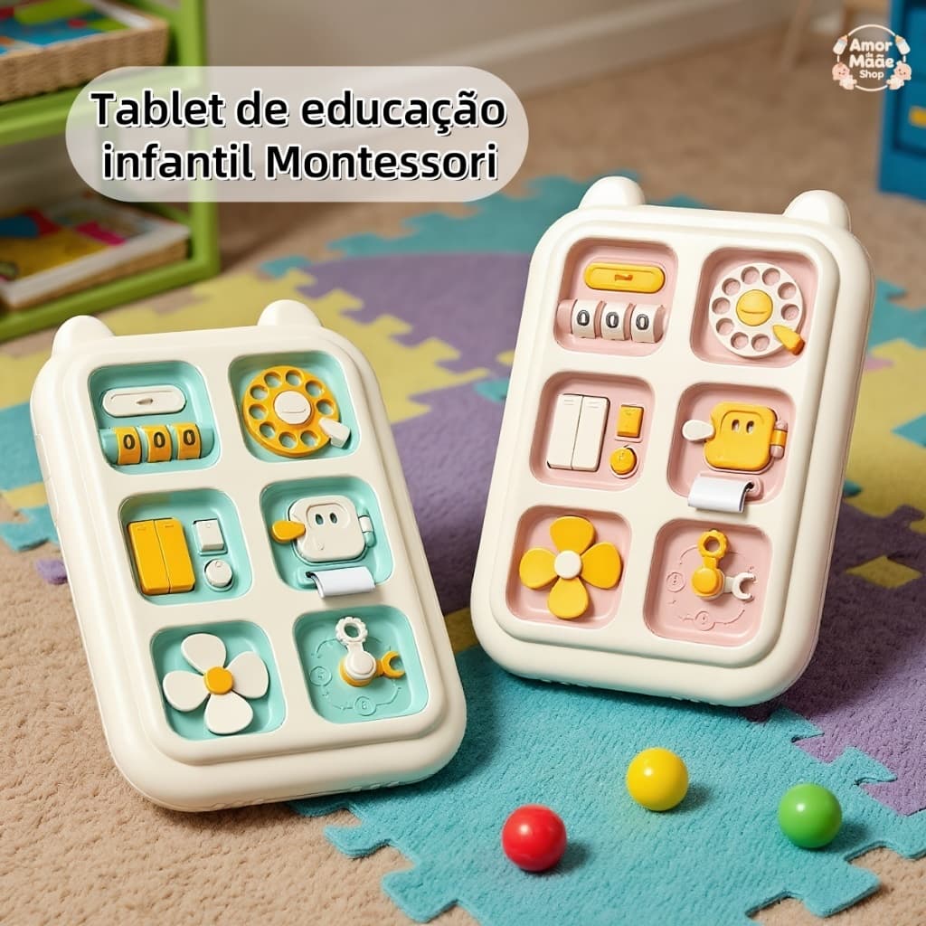 Busy Board Brinquedo de Estímulos Sensoriais Desenvolvimento Infantil Coordenação Motora e Fino Ajuste Painel Atividades