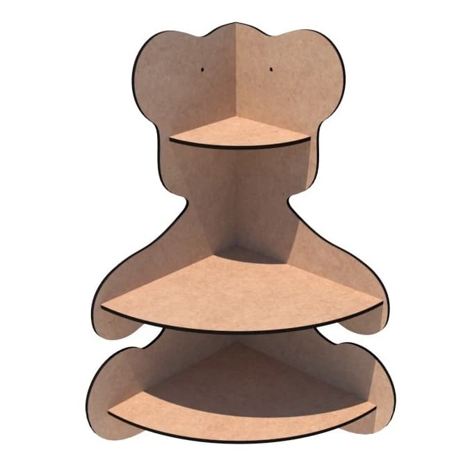 Prateleira Personalizada Decorativa Urso De Canto