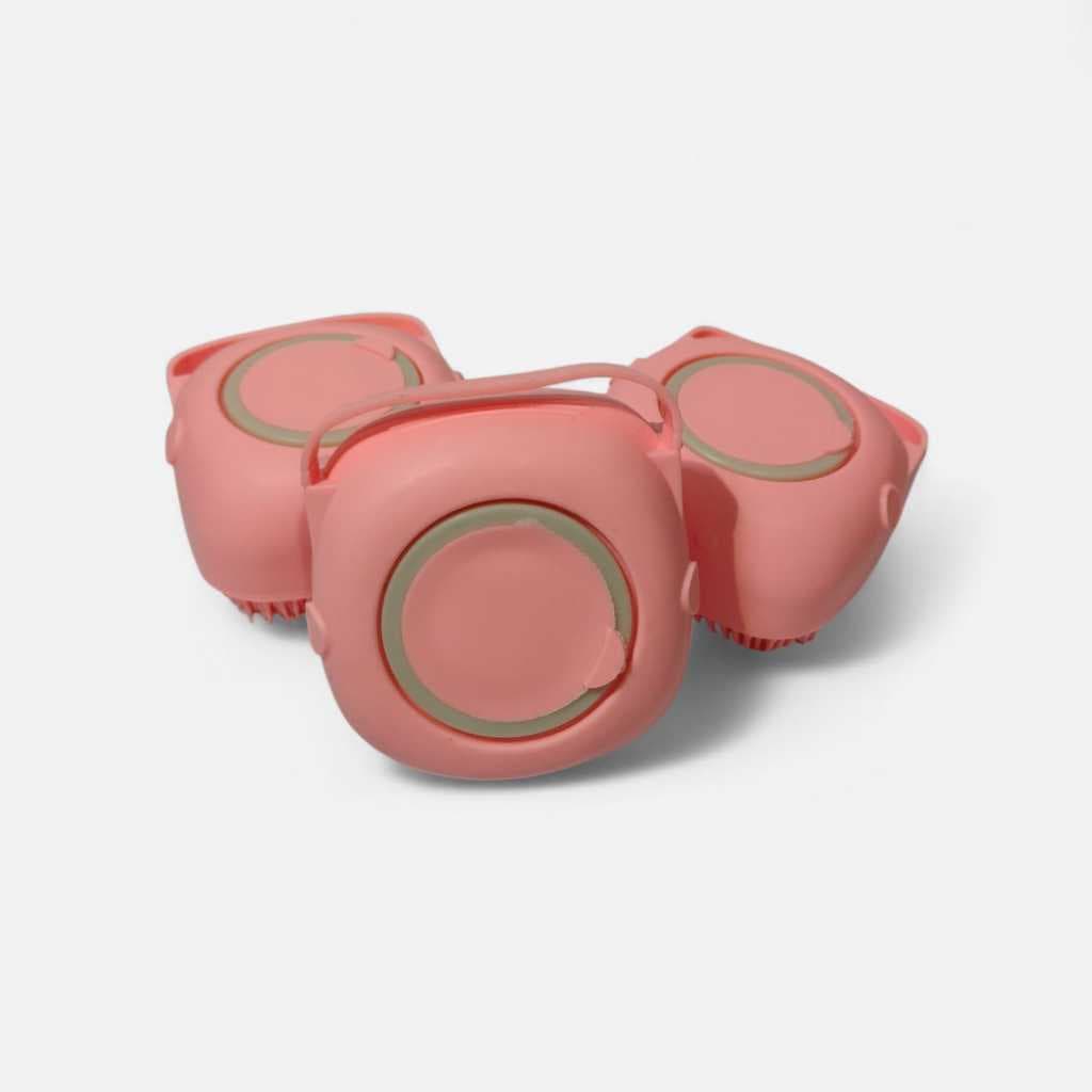 Kit 3 Escova Banho Pet Silicone C/ Dispenser Shampoo Pet