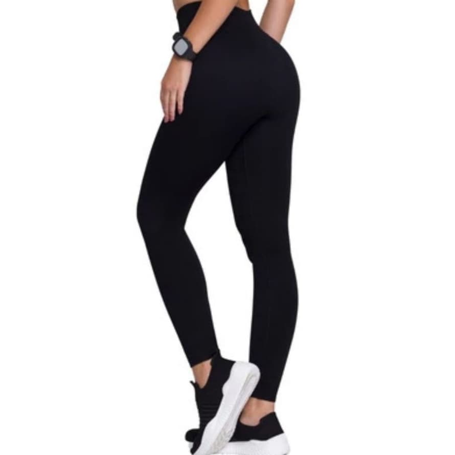 Calça Legging Básica Fitness Academia Esportiva Toda Em Poliamida Zero Transparência Original Selene