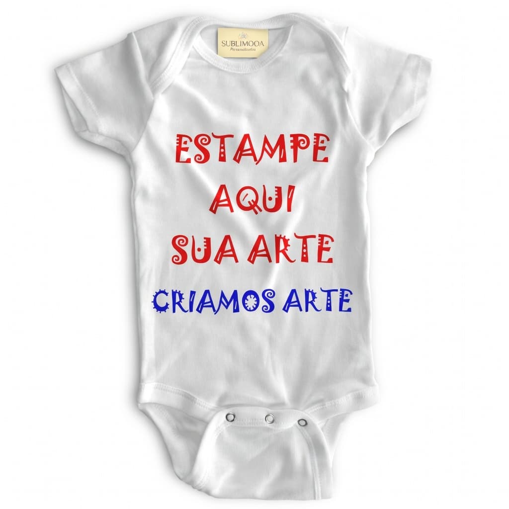 🎨 Body Bebê Personalizado - Estampe Sua Arte - Poliéster + Elastano - Estica! 👶✨ (Criamos Artes)