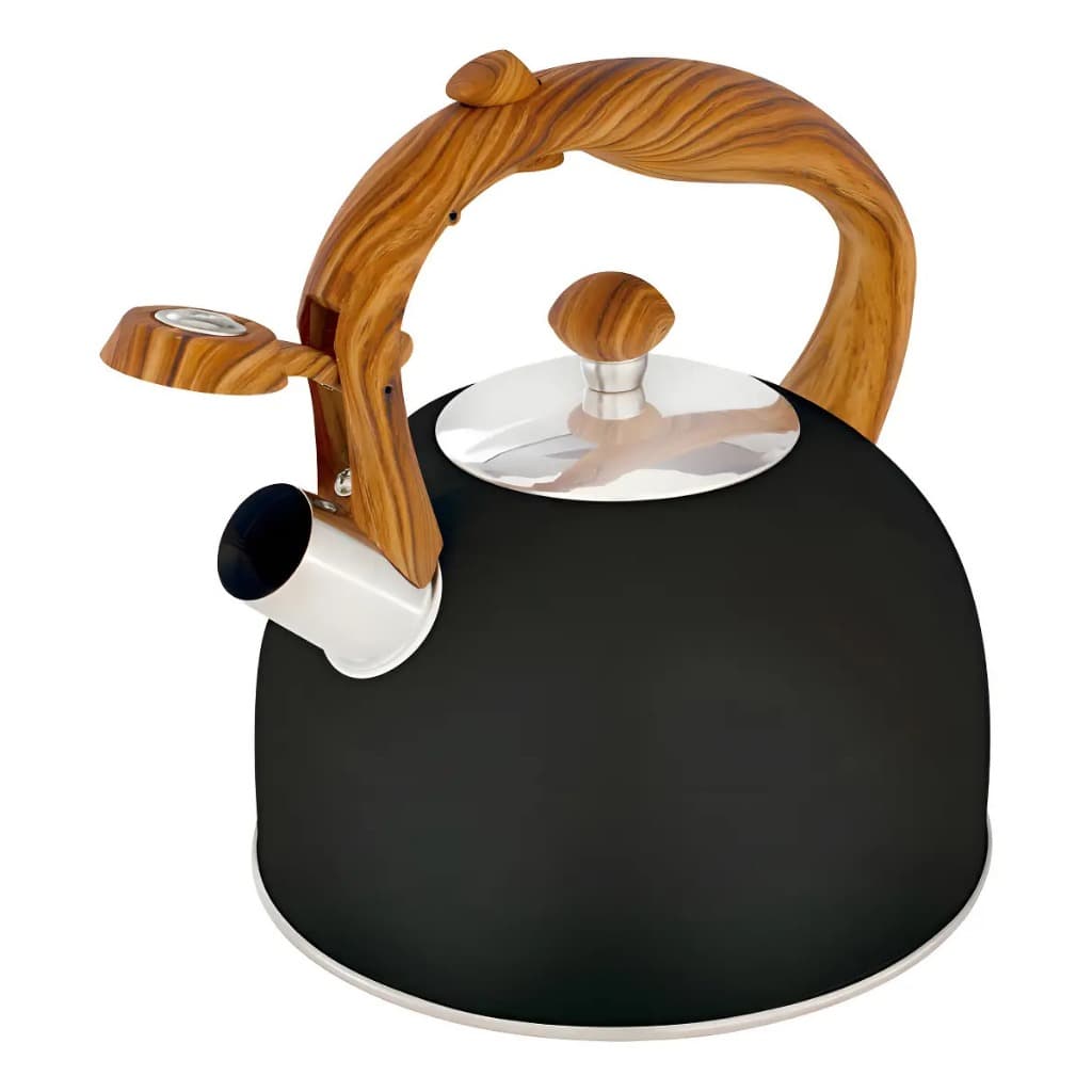 Chaleira MOR 2,5L Preta - Aço Inox, Aviso Sonoro, Alça de Baquelite