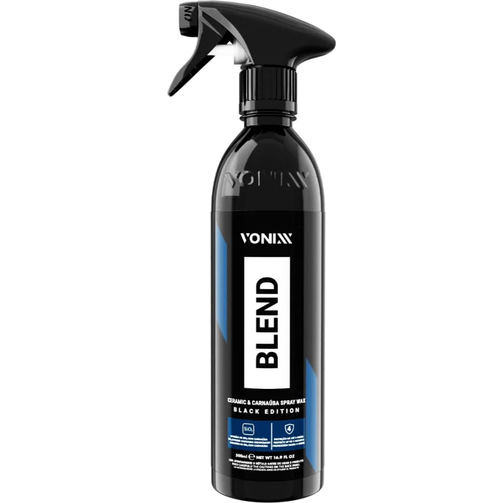 Cera Automotiva Liquida Spray Negra Vonixx Blend Black Carnauba Silica 500ml