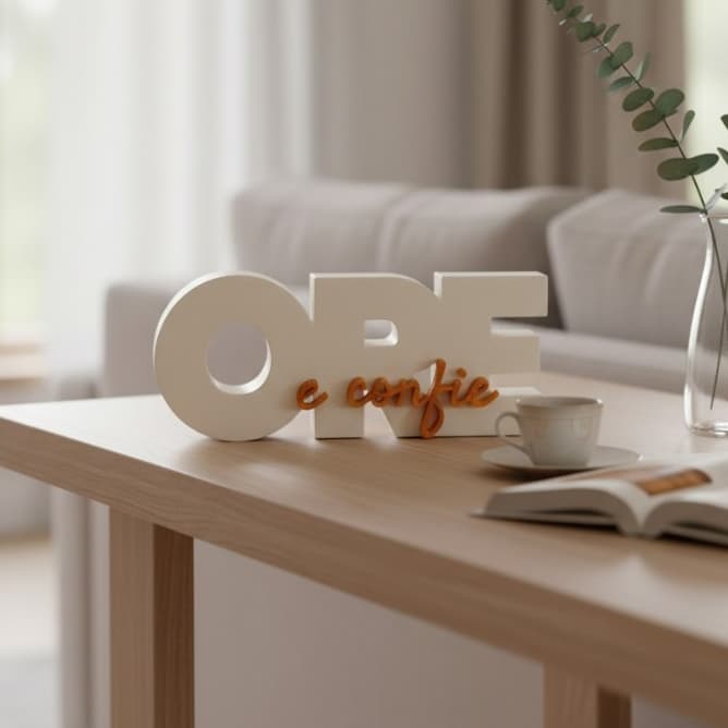 Ore e Confie Placa Decorativa Cristã | Letreiro para Mesa, Quarto, Sala e Escritório