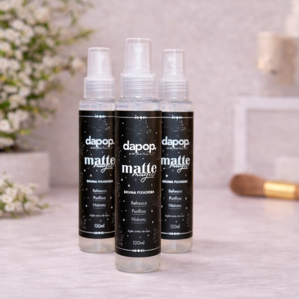 Bruma Fixadora Matte Magic Dapop 120ml - Fixa, Hidrata e Tonifica a Maquiagem