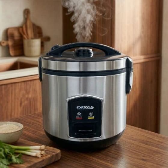 Panela Elétrica Compacta Capacidade 1L Função Cozinhar Desligamento Automático 127V ou 220V Preta