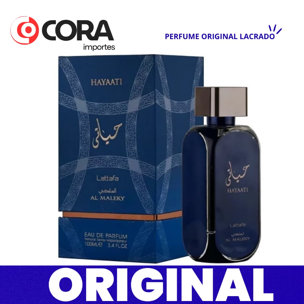 Perfume Arabe Hayaati Al Maleky Lattafa Feminino Eau de Parfum Original 100 ml